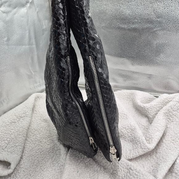 NEW Steve Madden Paley snake embossed boot in black Womens size 8M - Picture 5 of 7